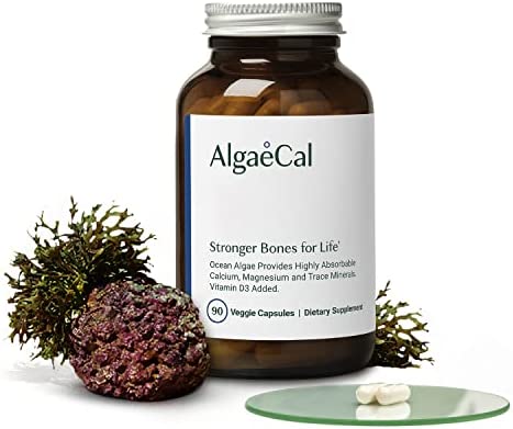 AlgaeCal - Plant Based Calcium Supplement with Vitamin D3 (1000 IU) for Bone Strength, Contains 13 Trace Minerals Supporting Bone Health, Organic Calcium for Women & Men, 90 Veggie Caps