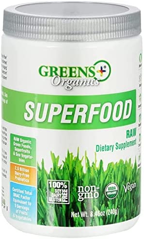 Greens+ Organic Superfood Raw | Non GMO | Gluten Free | USDA Organic | Vegan Greens Powder | 8.46 oz