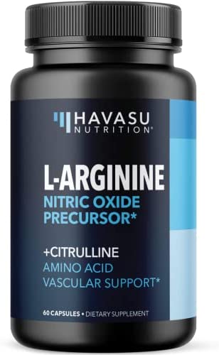 L Arginine L Citrulline Supplement Nitric Oxide Pills for Men | Stamina Endurance Performance for Workouts | L Arginine 500mg Nitrous Oxide Supplements for Men | 60 NO2 L-Arginine Plus Vegan Capsules