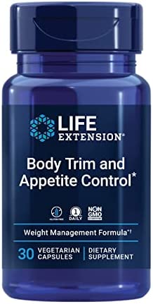 Life Extension Body Trim & Appetite Control - Lemon Verbena & Hibiscus Extract Formula Supplement Pills - for Healthy Weight Loss Support - Once Daily, Gluten-Free, Non-GMO, Vegetarian - 30 Capsules