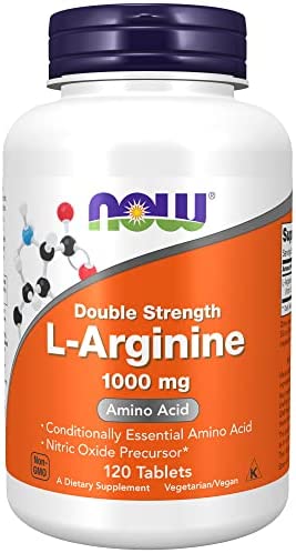 NOW Supplements, L-Arginine 1,000 mg, Nitric Oxide Precursor*, Amino Acid, 120 Tablets