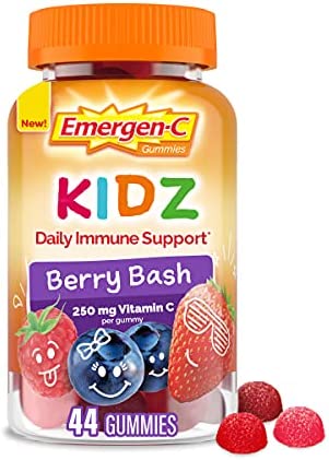 Emergen-C Kidz Daily Immune Support Dietary Supplements, Flavored Gummies with Vitamin C and B Vitamins for Immune Support, Berry Bash - 44 Count