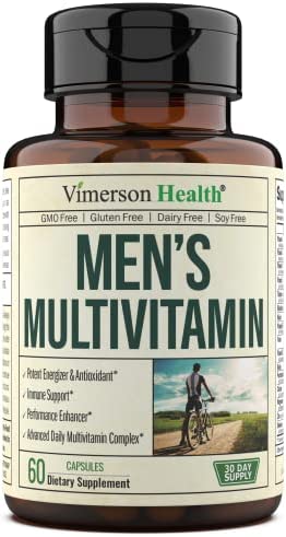 Multivitamin for Men - Daily Men's Multivitamins Supplement with Vitamin A, Vitamin C, Vitamin D, Vitamins E & B12, Zinc, Calcium, Magnesium & More for Energy and Immune Health Support. 30 Day Supply