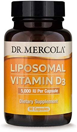 Dr. Mercola, Liposomal Vitamin D3 Dietary Supplement, 5,000 IU, 90 Servings (90 Capsules), Supports Heart and Immune Health, Non GMO, Soy Free, Gluten Free