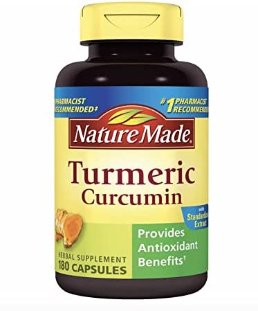 Nature Made Turmeric Curcumin 500 milligram. Capsules (Antioxidant) Value Size 180 Ct