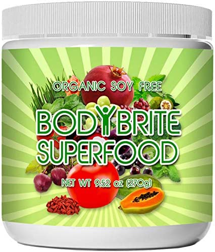 Sunlit Best Green Organics Superfood Powder Total BodyBrite 100% Raw, Organic, Best Green Superfood Nutritional Supplement. 21 Delicious Fruits, Greens & Vegetables. Amazing Antioxidants