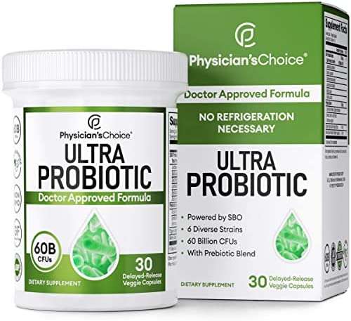 Ultra Probiotic - 60B SBO Probiotic - 6 Diverse Strains - Soil Based - Advanced Probiotic Users - Probiotics for Women & Men - Digestive Health - Supports Occasional Constipation, Gas & Bloating