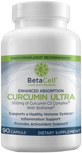 BETACELL Turmeric Curcumin with Black Pepper - Turmeric Supplements - 90 Ct