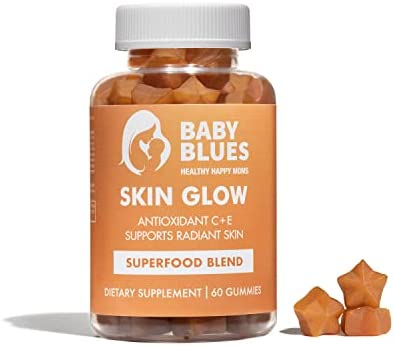 Baby Blues: Superfood Skin Glow Gummies - 14 Collagen Building Superfruits - Acai, Gooseberry, Vitamin C - Slows Down Aging Symptoms - Watermelon Flavor