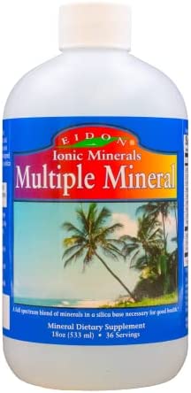 Eidon Multiple Minerals Supplement - Minerals for Water, Liquid Vitamins, All-Natural, Bioavailable, Ionic, Vegan, Gluten-Free, No Additives or Preservatives - 18 Ounce Bottle