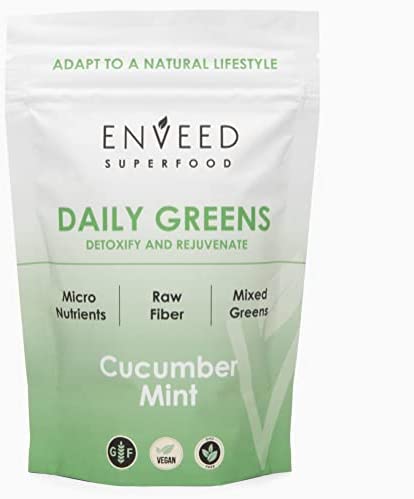 Enveed Superfood Daily Greens | Organic Powder—Spirulina, Chlorella, Ashwagandha, Maca Root & Reishi Mushroom | Boost Your Immune Response & Overall Wellness with 100% Natural Ingredients—20 Servings