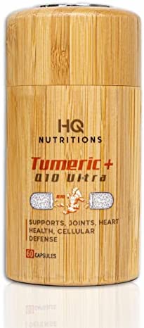 High Quality Nutritions Tumeric + Q10 Ultra Brain & Heart Health, Antioxidants, Mood Support and Joint Health Support Q10 Ultra Tumeric, Memory, Clarity Turmeric&Black Pepper