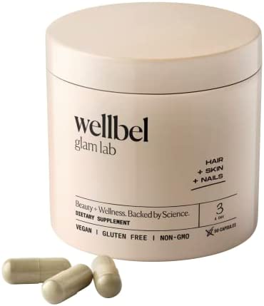 WELLBEL Women Clean Supplement for Hair, Skin, and Nails, Vegan, Gluten Free and Non GMO 90 Count