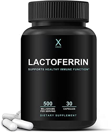 HUMANX Lactoferrin 500mg - USA Third Party Tested (Gluten Free, Non GMO, Soy Free Supplements) - A Component in Colostrum - Supports Healthy Immunity, Iron Utilization & Absorption