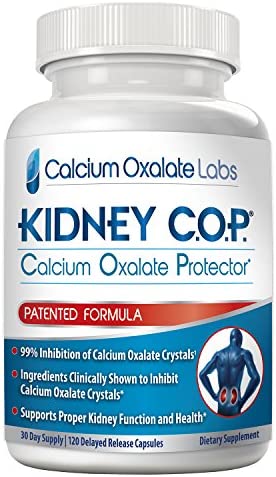 Kidney COP Calcium Oxalate Protector 120 Capsules, Patented Kidney Support for Calcium Oxalate Crystals, Helps Stops Recurrence of Stones, Stronger Than Chanca Piedra Stone Breaker Supplements