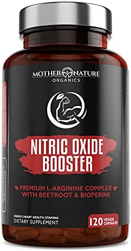 Nitric Oxide Supplement L Arginine, L Citrulline, Beet Root Powder (120 Capsules) for Muscle Growth, Strength, Endurance w/Bioperine (Black Pepper) Pre Workout Pills for Men & Women - Non-GMO,Vegan