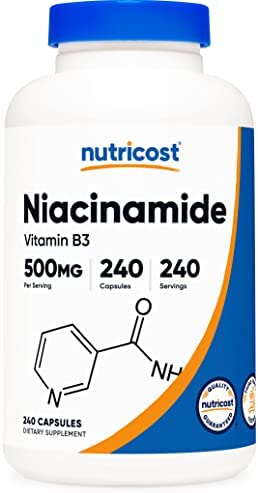 Nutricost Niacinamide (Vitamin B3) 500mg, 240 Capsules - Non-GMO, Gluten Free, Flush Free Vitamin B3