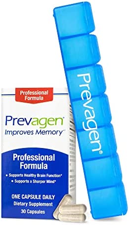 Prevagen Improves Memory - Professional Strength 40mg, 30 Capsules with Apoaequorin & Vitamin D & Prevagen 7-Day Pill Minder | Brain Supplement for Better Brain Health, Supports Healthy Brain Function and Clarity|Memory Supplement