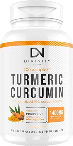 Turmeric Curcumin Supplement with BioPerine (Black Pepper Extract) and C3 Complex - Max Strength 95% Curcuminoids - 120 Veggie Capsules (2 Month Supply)