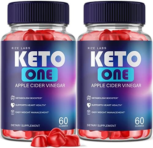 (2 Pack) Keto One Gummies - Keto One ACV Gummies for Weight Loss KetoOne Apple Cider Vinegar Gomitas Energy Shark Advanced Tank Formula Belly Supplement Burn (120 Gummies)