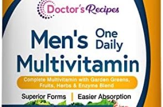 Doctor's Recipes Multivitamin for Men, Daily Men's Multivitamin Supplement with Vitamins, Minerals, Veggies, Fruits & More, Non-GMO & No Gluten, Immune Energy & General Health, 90 Tablets