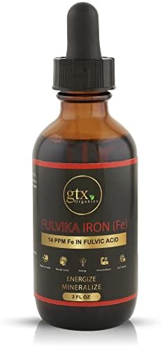 Iron Drops with Fulvic Acid (2 Oz)(60 Servings) - 74+ Trace Minerals, Plant-Based, Liquid Supplement for Women & Men Deficiency Anemia No Nausea or Constipation by Fulvika Iron, 2 Fl Oz (Pack of 1)