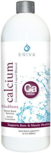 Liquid Ionic Calcium Supplement (32oz) Healthy Bones, Hair and Nails. Doctor Formulated. Zero Calories. Zero Sugar. by Eniva Health.