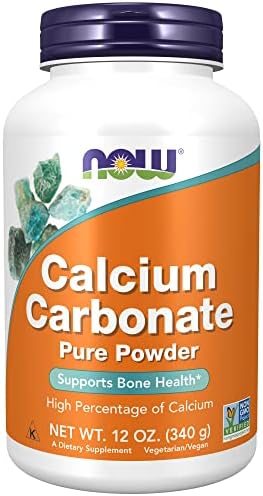 NOW Supplements, Calcium Carbonate Powder, High Percentage of Calcium, Supports Bone Health*, 12-Ounce