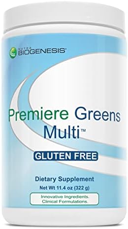 Nutra BioGenesis - Premiere Greens Multi - Superfood Protein, Fiber, Antioxidant, and Essential Nutrient Powder Supplement - 322 g