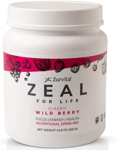 Zurvita- Zeal for Life- 30-Day Wellness Canister- Wild Berry (Classic)- 420 Grams