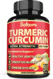 6IN1 Turmeric Curcumin Supplement 𝟒𝟔𝟕𝟎𝐦𝐠 – 3 Month Supply – Combined Ginger Root, Garlic Bulb, Rosemary & Black Pepper – Healthy Joints & Muscle,Digestive and Immune System Support – 90 Capsules