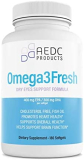 AEDC Omega3Fresh Eye/Heart/Brain Health Supplements for Adults | Dry Eye Relief | Formulated for Nutritional Support | 1250mg | 90 Days Supply 180 Sofetgel