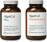 ALGAECAL- Bone Builder Pack for Bone Density, Calcium Supplement & Strontium for Women & Men with Vitamin K2, D3, Magnesium & 13 Minerals, Easy to Swallow Veggie Caps