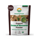 Amazing Grass Greens & Mushroom Powder Smoothie Mix: Super Greens Smoothie Booster with Cordyceps, Turkey Tail, Reishi & Shitake, 30 Servings