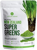 Antler Farms – 100% Pure Organic New Zealand Super Greens Powder, 40 Servings, 200g – Wheat Grass, Barley Grass, Chlorella, Spirulina – Vegan, Gluten Free, Chlorophyll Rich, for Energy and Detox