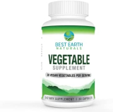 Best Earth Naturals Vegetable Supplement – 20 Vegan Vegetables Per Serving with Whole Food Superfoods, Vitamins & Minerals – 30 Day Supply