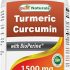 Turmeric Curcumin with Black Pepper Extract 1500mg Highest Potency High Absorption Joint & Healthy Inflammatory Support with 95% Curcuminoids 60 Veggi Capsules