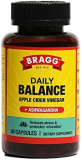 Bragg Daily Balance Apple Cider Vinegar and Sensoril Ashwagandha Capsules – 750mg of Acetic Acid – Energy & Weight Management Support – Natural Everyday Stress Relief and Mood Enhancer – (90 Pills)