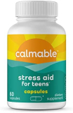 Calmable Stress Relief Aid for Teens – Vegan – Pyridoxine B6, L-Theanine – Vitamin Dietary Supplement – 60 Capsules