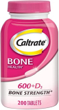 Caltrate 600 Plus D3 Calcium and Vitamin D Supplement Tablets, Bone Health Supplements for Adults – 200 Count