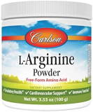 Carlson – L-Arginine Powder, Free-Form Amino Acid, Circulatory Health, 3.53 oz (100 g)