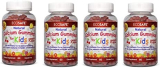 Coral Calcium Vitamin D3 Kids Gummy, Natural Cherry Flavor, Non GMO, Gluten-Free, Dairy-Free, Soy-Free and Gelatin Free – 300 mg of Calcium, and 800 IU of Vitamin D3-60 Gummies (4 Pack)