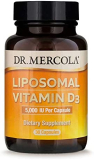 Dr. Mercola, Liposomal Vitamin D3 Dietary Supplement, 5,000 IU, 30 Servings (30 Capsules), Supports Heart and Immune Health, Non GMO, Soy Free, Gluten Free