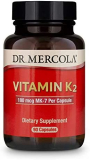 Dr. Mercola, Vitamin K2 Dietary Dietary Supplement, 90 Servings (90 Capsules), Supports Bone and Cardivascular Health, Non GMO, Soy Free, Gluten Free