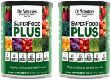 Dr. Schulze’s | SuperFood Plus | Vitamin & Mineral Herbal Concentrate | Dietary Supplement | Daily Nutrition & Increase Energy | Gluten-Free & Non-GMO | Vegan & Organic | 14-Oz Powder per Jar | 2 Pack