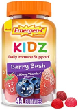 Emergen-C Kidz Daily Immune Support Dietary Supplements, Flavored Gummies with Vitamin C and B Vitamins for Immune Support, Berry Bash – 44 Count