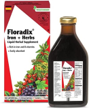 Floradix, Iron & Herbs Vegetarian Liquid Supplement, Energy Support for Women and Men, Easily Absorbed, Non-GMO, Vegetarian, Kosher, Lactose-Free, Unflavored, 17