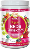 Healthy Delights Naturals, Organic Reds Probiotic’s Powder, Antioxidant Superfood, Naturally Boost Energy, Non-GMO, Delicious Mixed Berry Flavor, 30 Servings- 14.2 ounce